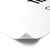 Handtekening Drink Bindbord zwart-wit Poster (Hoek)