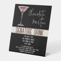 Handtekening Drink, Chocolade Martini, Feestmenu,