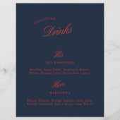 Handtekening Drink Deep Blue Zwart & Rood Wedding  (Voorkant)