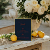 Handtekening Drink Deep Blue Zwart & Rood Wedding