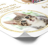 Handtekening Drink Elegant Gold Pet Wedding 3 Foto Poster (Hoek)