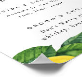 Handtekening drink. Elegante citrus citroen bruilo Poster (Hoek)