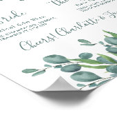 Handtekening Drink Eucalyptus Persoonlijk huwelijk Poster (Hoek)