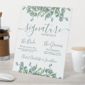 Handtekening Drink Eucalyptus Persoonlijk huwelijk Reclamebord Met Voetstuk (Insitu)
