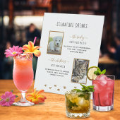 Handtekening Drink foto's van gouden weddenschap Reclamebord Met Voetstuk