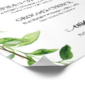 Handtekening Drink Greenery Waterverf Elegant Poster (Hoek)