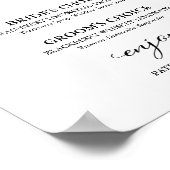 Handtekening Drink legant Wedding Sign Poster (Hoek)