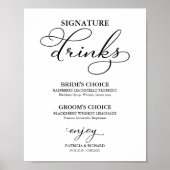 Handtekening Drink legant Wedding Sign Poster (Voorkant)
