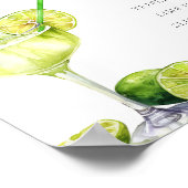 Handtekening Drink Margarita Bruids Fiesta Teken Poster (Hoek)