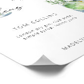 Handtekening Drink Modern Zwart Wit Poster (Hoek)