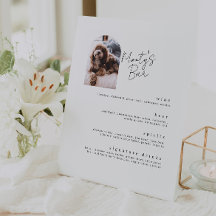 Handtekening Drink Pet Bar Menu Pedestal Sign