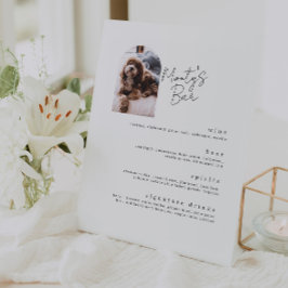 Handtekening Drink Pet Bar Menu Pedestal Sign Reclamebord Met Voetstuk