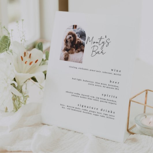 Handtekening Drink Pet Bar Menu Pedestal Sign Reclamebord Met Voetstuk