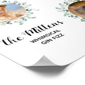 Handtekening Drink Pet Wedding Cocktail Poster (Hoek)