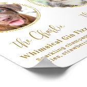 Handtekening Drink Pet Wedding Gold Alcohol Bar Poster (Hoek)