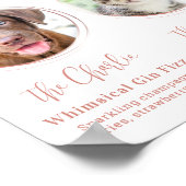 Handtekening Drink Pet Wedding Roos Gold Bar Poster (Hoek)