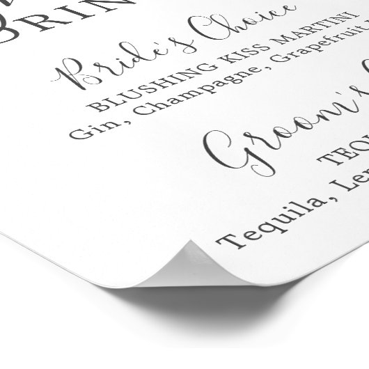 Handtekening Drink Poster (Hoek)