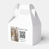 Handtekening drink scan QR-code voeg foto naam toe Bedankdoosjes (Achterkant)