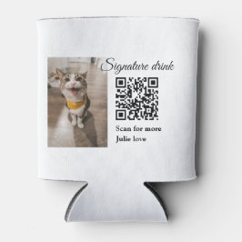 Handtekening drink scan QR-code voeg foto naam toe Blikjeskoeler