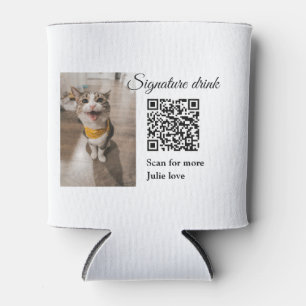 Handtekening drink scan QR-code voeg foto naam toe Blikjeskoeler