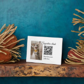 Handtekening drink scan QR-code voeg foto naam toe Fotoplaat (Zijkant)