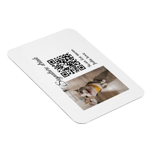 Handtekening drink scan QR-code voeg foto naam toe Magneet (Rechterzijde)