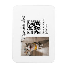 Handtekening drink scan QR-code voeg foto naam toe Magneet