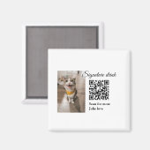 Handtekening drink scan QR-code voeg foto naam toe Magneet (Voorkant / Achterkant)