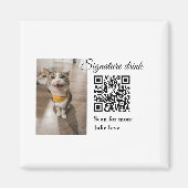 Handtekening drink scan QR-code voeg foto naam toe Magneet (Voorkant)