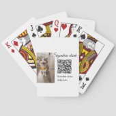 Handtekening drink scan QR-code voeg foto naam toe Pokerkaarten (Achterkant)