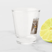 Handtekening drink scan QR-code voeg foto naam toe Shot Glas (Links)