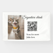 Handtekening drink scan QR-code voeg foto naam toe