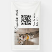 Handtekening drink scan QR-code voeg foto naam toe Spandoek (Verticaal)