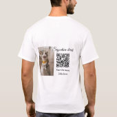 Handtekening drink scan QR-code voeg foto naam toe T-shirt (Achterkant)