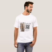 Handtekening drink scan QR-code voeg foto naam toe T-shirt (Voorkant volledig)