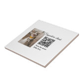 Handtekening drink scan QR-code voeg foto naam toe Tegeltje (Zijkant)