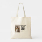 Handtekening drink scan QR-code voeg foto naam toe Tote Bag (Achterkant)