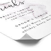 Handtekening drink. Stoffige paarse elegante bruil Poster (Hoek)