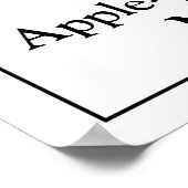 Handtekening Drink teken voor bruiloft Bar Martini Poster (Hoek)