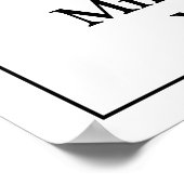 Handtekening Drink teken voor bruiloft bar Poster (Hoek)