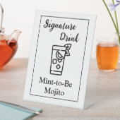 Handtekening Drink teken voor bruiloft bar Reclamebord Met Voetstuk (Insitu)