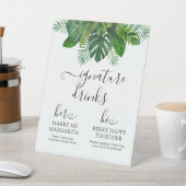 Handtekening Drink Tropische bladeren Reclamebord Met Voetstuk (Insitu)