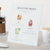 Handtekening Drink trouwcocktails Reclamebord Met Voetstuk (Insitu)