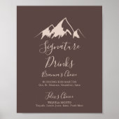 Handtekening Drink van gebergte wissen Poster (Voorkant)