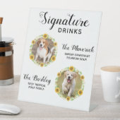 Handtekening Drink Zonnebloem Weddenschap Foto Ped Reclamebord Met Voetstuk (Insitu)