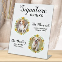 Handtekening Drink Zonnebloem Weddenschap Foto Ped