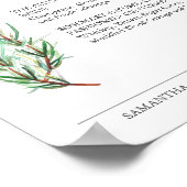 Handtekening Drinken 8x10 Rozemarijn Trouwbord Poster (Hoek)