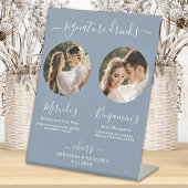 Handtekening Drinken Aangepaste foto Stusty Blue W Reclamebord Met Voetstuk