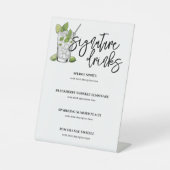 Handtekening Drinken Bar Sign Reclamebord Met Voetstuk (Voorkant)