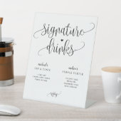 Handtekening Drinken Bieden Twitter Rustic Calligr Reclamebord Met Voetstuk (Insitu)